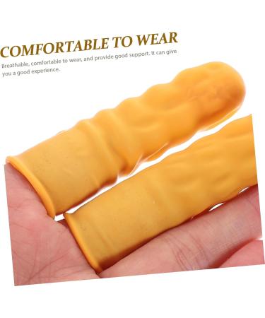 100pcs Industrial Connector Cover Finger Sleeves - Protective Gloves & Accessories - Thicken Yellow 6.5x2.5cm - Buy Online on GoSupps.com