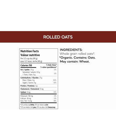 Nature's Path Organic Old Fashioned Oats Oatmeal 510 g (Pack of 6) Non-GMO - Buy Online on GoSupps.com