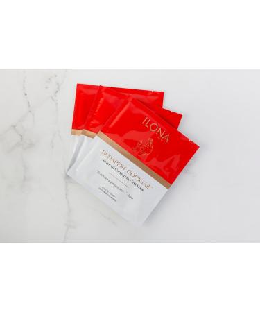 ILONA Budapest Cocktail Mask | Hydrating Foil Masks with Olive Oil & Vitamin C | Smooths Texture & Reduces Wrinkles | 4 Masks 3.0 oz | International Shipping Available - Buy Online on GoSupps.com