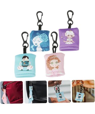4pcs Keychain Glasses Cleaner - Portable Lens Wipes & Screen Cleaning Cloths for Glasses & Phones - Buy Online on GoSupps.com
