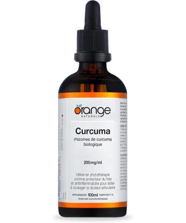 Orange Naturals - Organic Turmeric Tincture - 200mg/ml - Curcumin Turmeric Supplements for Inflammation - Liquid Turmeric Curcumin Supplement - Curcuma Longa Digestive Aid Liver Protect & Joint Pain - Buy Online on GoSupps.com