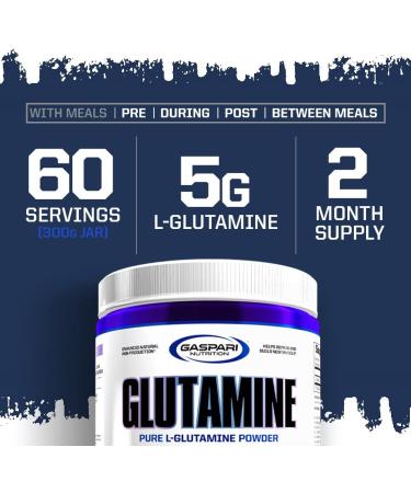 Buy Gaspari Glutamine 300g - Premium Recovery Supplement for Muscle Health - Buy Online on GoSupps.com