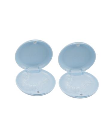 SmileSupplies Slim Aligner Case/Aligner and Retainer Case/Dental Orthodontic Retainer Box - Sky Blue Colour with Cotton Bag Carry Case (Pack of 2)