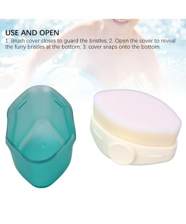Portable Sunscreen Brush for Kids - Multipurpose Soft Compact with Protective Cover (Green) - International Shipping Available - Buy Online on GoSupps.com