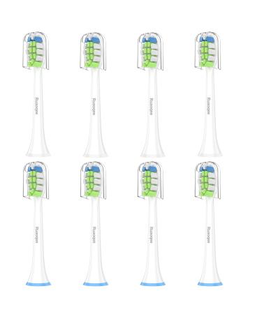 Ruaoqee Electric Toothbrush Replacement Heads for Philips Sonicare Replacement Brush Head Compatible with Sonicare Snap-on Toothbrushes 8 Pack