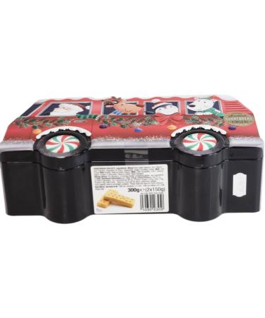 Scrumptious Scottish Shortbread in Festive Shapes: Telephone Booth & Santa Bus (Santa Bus) - Buy Online on GoSupps.com