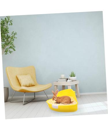 COSMEVIVI Box Rabbit Toilet Bunny Potty Rabbit Potty Pet Pee Toilet Pet Litter Tray Pet Training Corner Bunny Toilet Small Pet Toilet Pet Drawer Potty Pet Potty Pet Supply 25X19X10CM Yellow - Buy Online on GoSupps.com