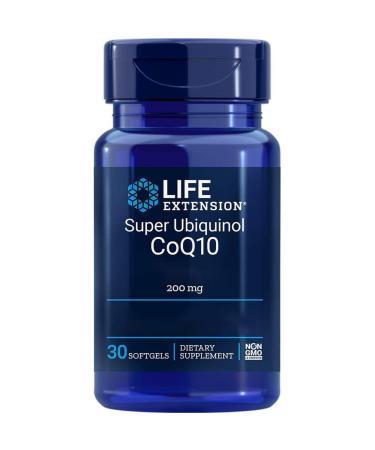 Life Extension Super Ubiquinol 200mg Kaneka-Q10 with Shilajit 30 Softgels Laboratory Tested Gluten Free Soy Free Non-GMO