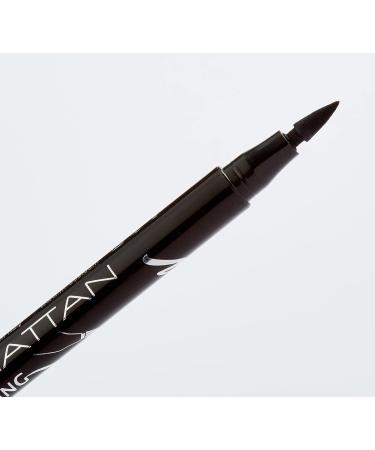 Manhattan Wonder Wing Eyeliner & Stamp - Perfect Symmetrical Black Eyeliner (1 x 1.6ml) - Color Black 001 - Buy Online on GoSupps.com