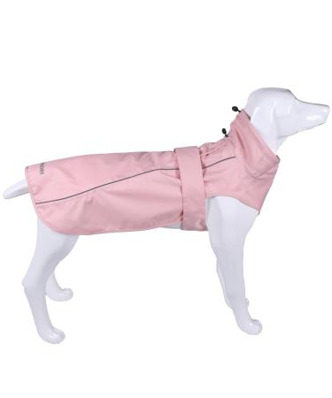 Adjustable Waterproof Dog Raincoat for Dogs,Lightweight Pet Rain Jacket Puppy Clothes with Reflective Strip for Small Medium Large Dogs (Medium, Pink) Medium Pink