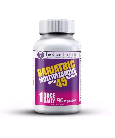 ProCare Health - Bariatric Multivitamin Capsule - 45mg Iron - 1 Once Daily - 90ct Bottle