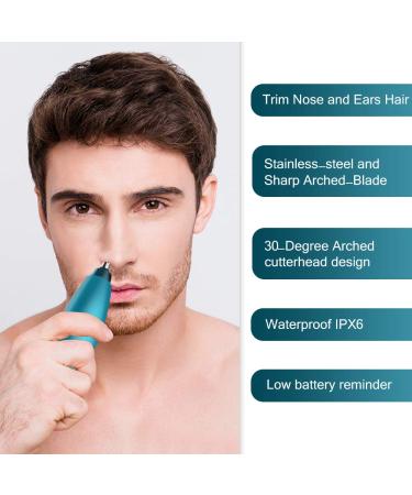TOUCHBeauty Painless Ear Nose Hair Trimmer for Men - Updated Version Low Battery Reminder Washable Dual Edge Blades Precision Groomer System - Battery-Powered Blue - Buy Online on GoSupps.com