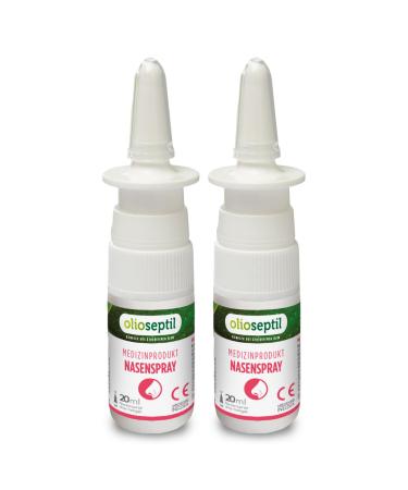 Olioseptil-nasal spray-medical device-soothes and cleans the nose-frees the clogged nose-facilitates the removal of mucus-with essential oils-2 x 20 ml bottle 2 x 20ml