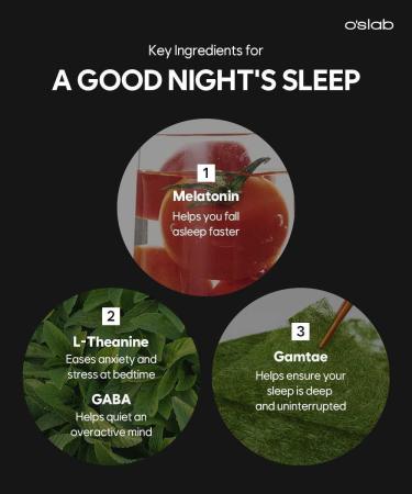 O'slab Nightlitol 2mg Melatonin & L-Theanine 200mg | GABA, Ecklonia Cava Extract Sleep Support Supplement | Natural Flavor Mint Chewables, Non-Pill | Women Wellness | 30 Mints - Buy Online on GoSupps.com