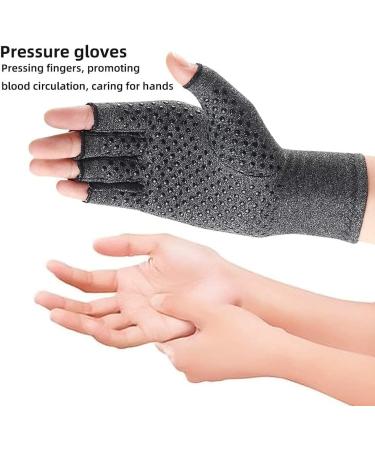HugKou Arthritis Compression Gloves - 2 Pairs for Carpal Tunnel and Rheumatoid Arthritis Relief - Fingerless Compression Gloves for Women & Men (M) - Buy Online on GoSupps.com