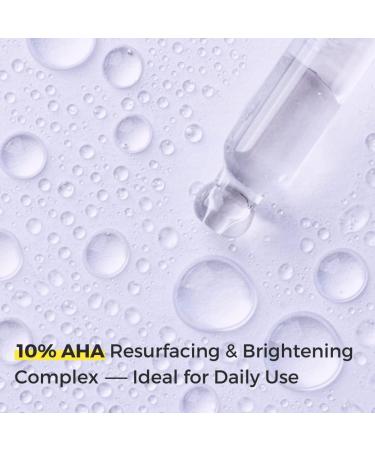 NELLA Glow Serum Recipe Intensive Renewal Skin Perfecting Smoothing Serum | 10% AHA Resurfacing & Brightening Complex | For Face & Body - Buy Online on GoSupps.com