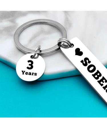 Xiahuyu 3 Year Sobriety Gifts | Anniversary Keychain for Addiction Recovery | AA & NA Gifts for Men & Women - Buy Online on GoSupps.com