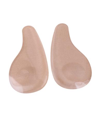 FOMIYES 2 Pairs Internal and External Horoscope Half Pad Flat Foot Insole Men Insoles Gel Shoe Inserts Mini Doll Sunglasses Plantillas para De Mujer Men and Women Back Pad Heel Khaki 10x5.5cm
