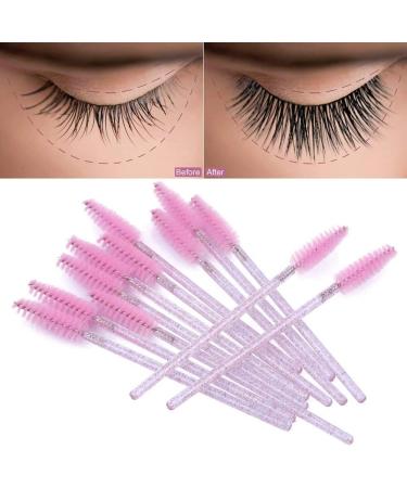 Obahdirry Disposable Crystal Rod Eyelash Brush Portable Eyelash Curler Makeup Brush (Pink) - Buy Online on GoSupps.com