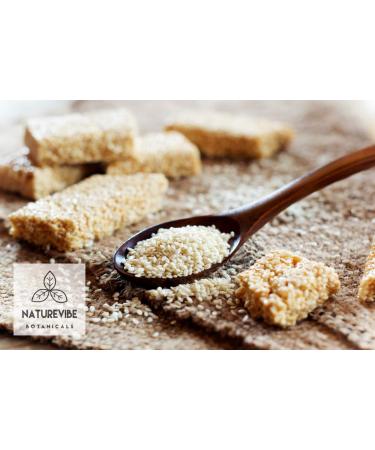 Naturevibe Botanicals Organic White Sesame Seeds - 1lb | Gluten-Free, Non-GMO, Keto Friendly - Buy Online on GoSupps.com