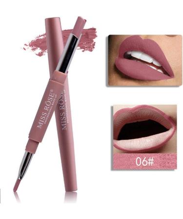 Miss Rose Long-lasting Lip Liner Matte Lip Pencil Waterproof Moisturizing Lipsticks Makeup Contour Cosmetics 06 Spanish Pink - Buy Online on GoSupps.com