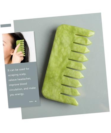 Magiclulu Portable Massage Combs - Scalp Massage Tools & Jade Gua Sha Comb Duo for Relaxation & Wellness - Buy Online on GoSupps.com