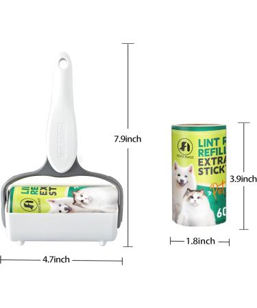 Extra Sticky Lint Roller for Animal Hair - 300 Sheets 2 Handles & 5 Refills | Ideal for Clothing Furniture & Carpet - Buy Online on GoSupps.com