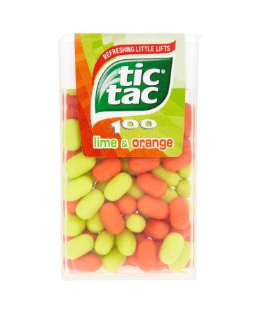 Tic Tac Tic Tac Flavored Pastilles Lime & Orange - Box of 100 49g