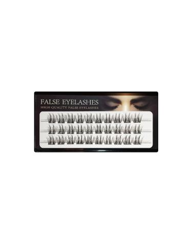 Three rows of 04 styles single cluster segmented false eyelashes thick natural false eyelashes reusable(12mm) 1 Count (Pack of 1) Nature