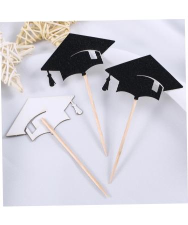 Alipis 18 Pcs Cupcake Topper Graduation Cap Topper Blaclight Party Supplies Blacklig Ken Doll Clothes Graduation Hats DIY Scratch off Cards Noire Cupcakes Graduation Cake Topper Props - Buy Online on GoSupps.com