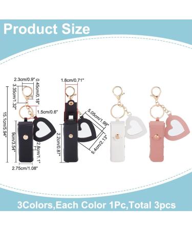 Buy WADORN Portable Lipstick Organizer Keychain with Heart Mirror 3 Colors Mini Travel Lipstick Holder for Women & Ladies Perfect for Lip Balm & Cosmetics - Buy Online on GoSupps.com
