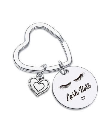 7RVZM Lash Artist Gift MakeUp Keychain Lash Boss Jewelry Beautician Gift Beauty Lashes Girl Keychain Best Friend Gift