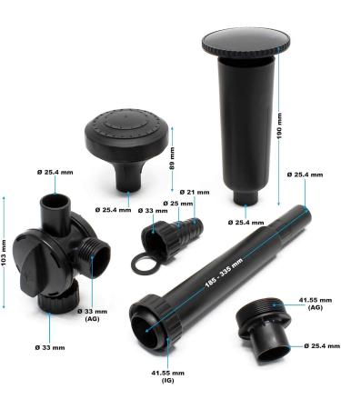 SunSun HJ 1544 1844 Fountain Nozzle Attachment Set - 4 Spare Parts Nozzles for Optimal Water Features | International Shipping Available - Buy Online on GoSupps.com