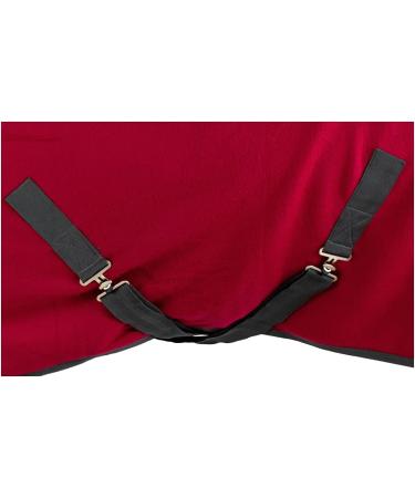 Marengos Sweat Rug - Breathable Fleece Transport Blanket for Horses with Removable Cross Strap - Pomegranate 115cm - Buy Online on GoSupps.com