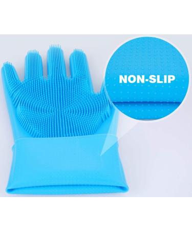 Pecute Heat Resistant Pet Grooming Gloves | Silicone Dog & Cat Bathing Gloves with High-Density Teeth | Enhanced Five Finger Design for Bathing & Massaging - Buy Online on GoSupps.com