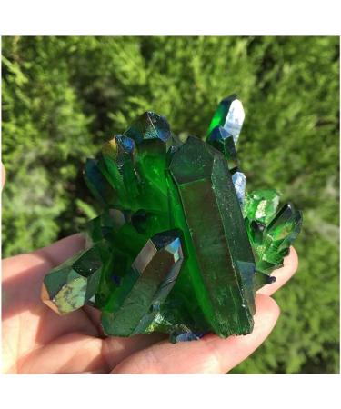 Aura Crystal Cluster Angel Aura Titanium Quartz Crystal Stunning Rainbow Specimen Minerals Reiki Home Collections - Buy Online on GoSupps.com