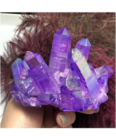 Aura Crystal Cluster Purple Angel Aura Titanium Quartz Crystal Specimen Minerals s ERBDRGAZ - Buy Online on GoSupps.com