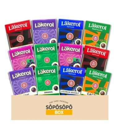 Lakerol L kerol Sugarfree Pastilles 6-Flavor Variety: Two 0.8 oz packages each in a SOPOSOPO Box (Total of 12 items) S P S P Box - Buy Online on GoSupps.com