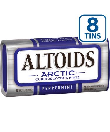 ALTOIDS Arctic Peppermint Mints 1.2oz Tin - Pack of 8 | Refreshing Mint Candy - Buy Online on GoSupps.com