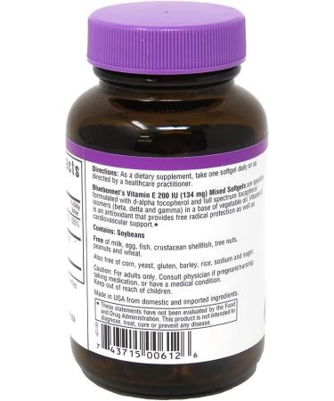 Bluebonnet Nutrition Vitamin E 200 IU - 100 Softgels | Antioxidant Support - Buy Online on GoSupps.com