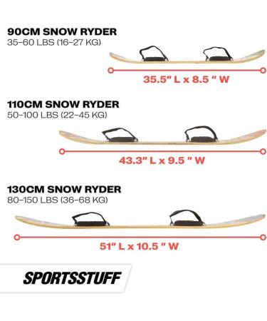 SportsStuff Snow Ryder Hardwood Snowboard 130cm - Blue | Ideal for Beginners & Backyard Fun - Buy Online on GoSupps.com