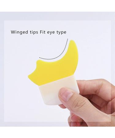 Silicone Eyeliner Template Reusable Versatile Eyeshadow Template for Eye Makeup Eyeliner Applicator Stamp with Eyelash Wing Tips - Buy Online on GoSupps.com
