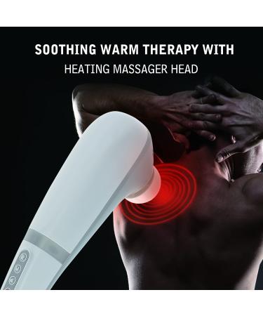 Percussion Handheld Back Massager with Heat - Deep Tissue Relief for Neck and Back - Buy Online on GoSupps.com