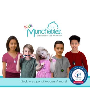 Munchables Dragon Sensory Chew Necklace - Red/Black Chewy Fidget Stim Toy for Adults & Kids - Buy Online on GoSupps.com