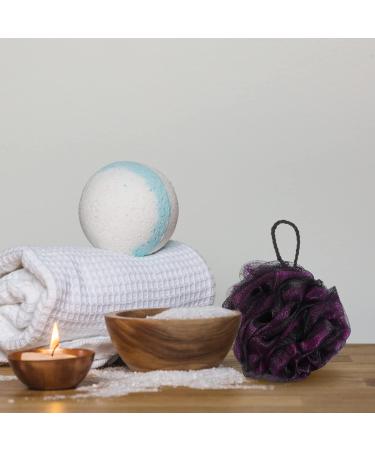 Beaupretty 4pcs Bath Ball Set | Exfoliating Loofah & Shower Pouf | Black Bathing Scrubber for Soft Foam Bubbles | Ideal for Body Cleaning - Buy Online on GoSupps.com