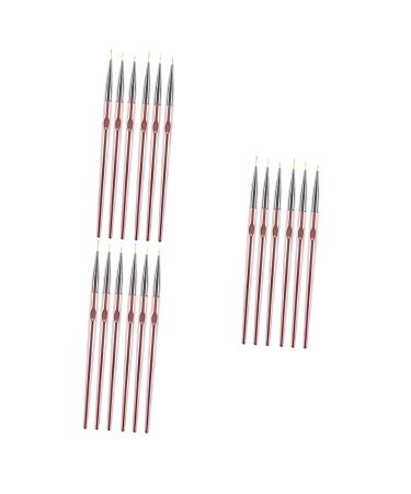 FOMIYES 6 Sets Nail Art Tips Builder Brush Nail Brushes for Nail Art Nail Drawing Pen Colored Drawing Tool for Manicure Nail Art Liner Drawing Brushes Nail Pen Poly Pink Painted Pull Pen
