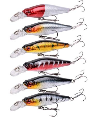 Aorace Fishing Lures Kit - 20pcs Mixed Minnow Popper Crank Baits for Saltwater Freshwater Trout Bass Salmon Fishing - Buy Online on GoSupps.com