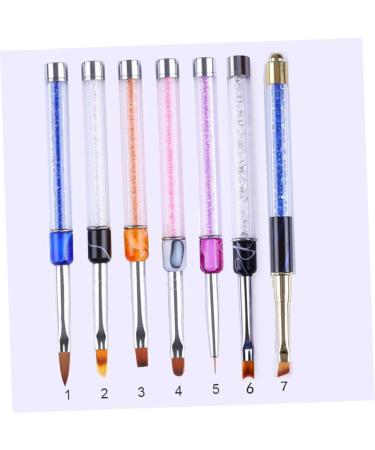 minkissy Dual Brush Pens Gel Nail Brush Flat Brush Pen Nail Brush Pen Purple Manicure Builder medium Purple - Buy Online on GoSupps.com