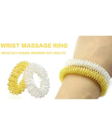 5-Piece Acupressure Massage Rings Set + 2 Wrist Massage Rings for Pain Relief | Chinese Medicine Finger Circulation Tool - Buy Online on GoSupps.com