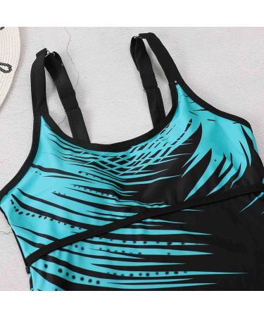 oelaio Tankini Bathing Suits for Women 2024 Casual Athletic Two Piece Best Control Hide Belly Womens Swimsuits Black - Buy Online on GoSupps.com